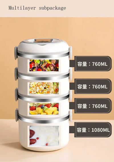 Bento Lunch Box Japanese Multilayer Stainless Steel Bento Box Food Container Storage Portable Thermos Food Jar Kid Bento Box Shoppers Synchrony