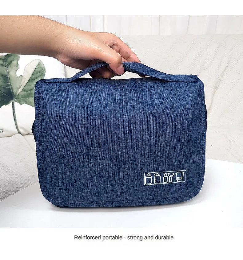 1pc Foldable Toiletry Bag Organizer Hanging Storage Bag Bathroom Makeup Bag Case Travel Dry And Wet Separation Cosmetic Bag Shoppers Synchrony