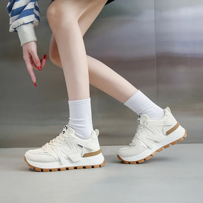 Women's Sneakers Trend 2024 Flat Female White Shoes High Quality Summer Sports Shoes Round Toe Black Woman Fashion Blown Sneaker Shoppers Synchrony