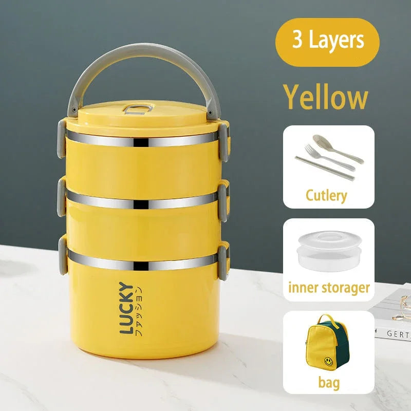 Portable Lunch Box Thermo Insulation Bento Thermos Containers Bento Bag Food Warmer for Kids Food Containers Shoppers Synchrony