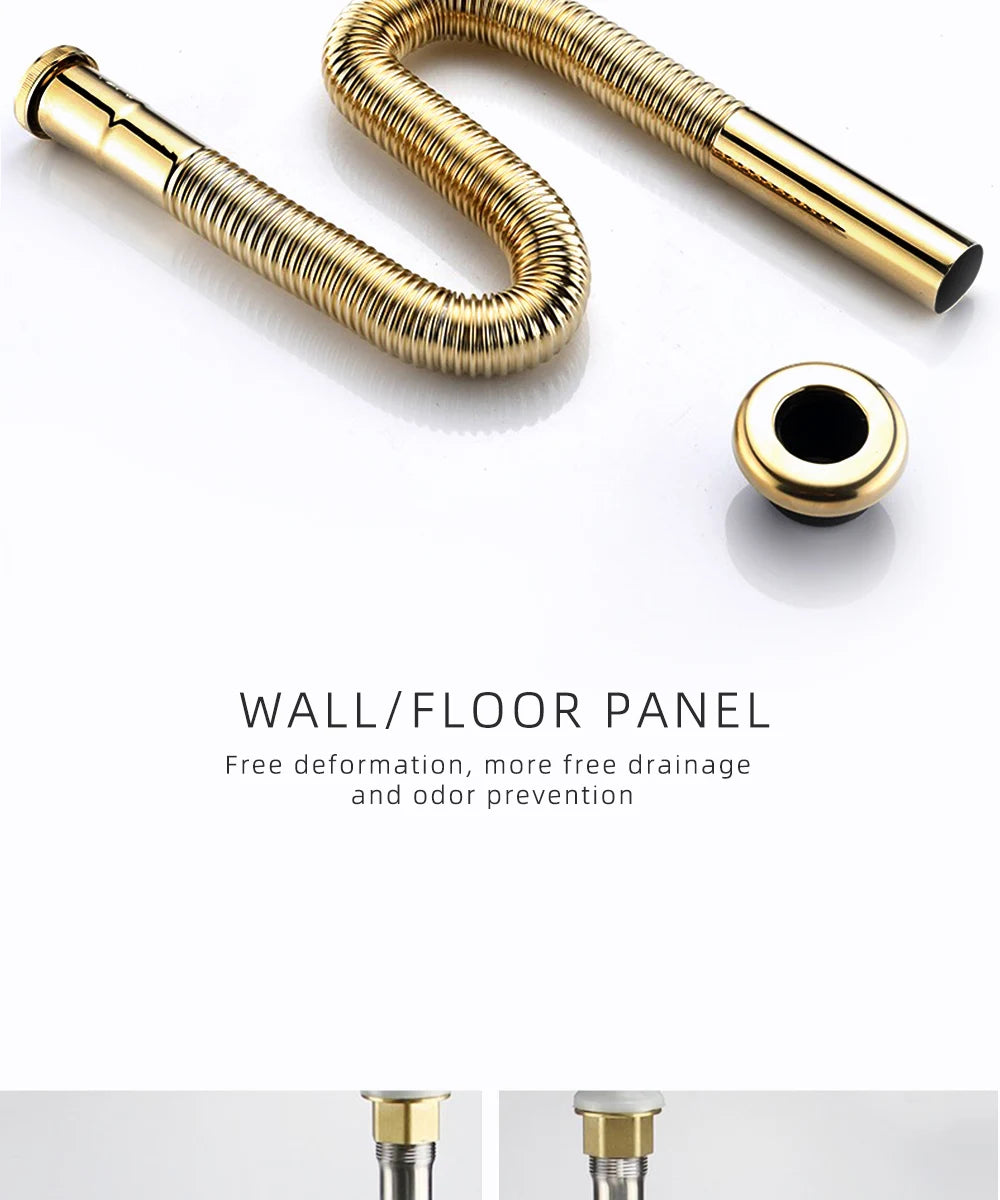 Brass Retractable Drain Hose Bathroom Sink Flexible Drainpipe Basin Pop Up Tube Washbasin Wall Floor Flushing Pipe Fittings Shoppers Synchrony