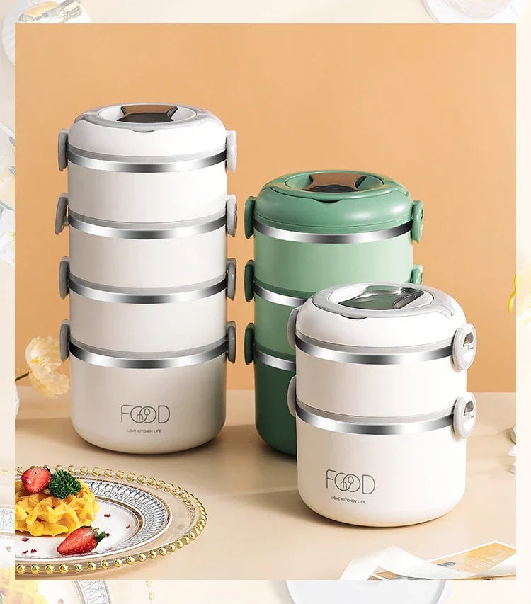 Bento Lunch Box Japanese Multilayer Stainless Steel Bento Box Food Container Storage Portable Thermos Food Jar Kid Bento Box Shoppers Synchrony