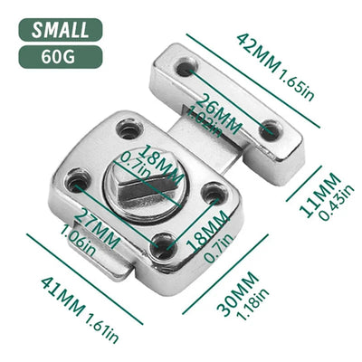 1pc Home Security Latch Rotate Bolt Latch Gate Latches Door Slide Lock Twist Rotating Barrel Lock For Bathroom Toilet Door Lock Shoppers Synchrony