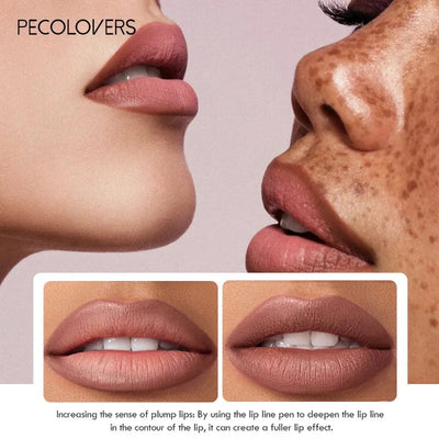 Nude Velvet Matte Lipstick Long Lasting Waterproof Color Rendering Non-stick Cup Lip Glaze Lips Liner Pencil Woman Cosmetics Shoppers Synchrony