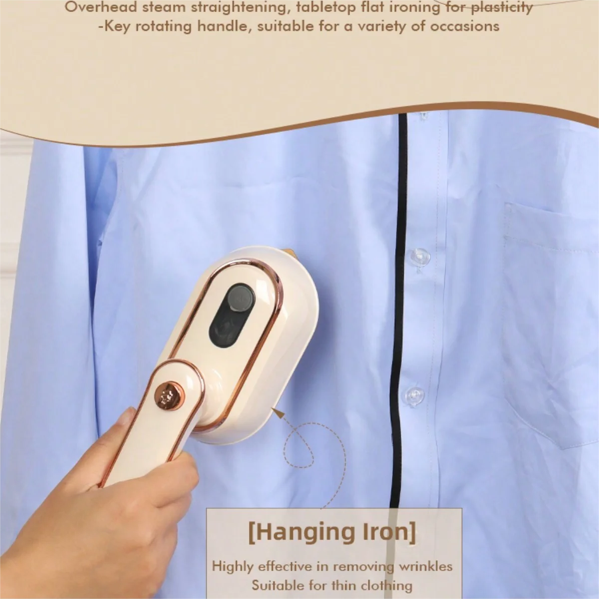 Foldable mini steam iron Steam iron, strong penetration steam to remove wrinkles, suitable for clothes, wool, poly, silk, linen, Shoppers Synchrony