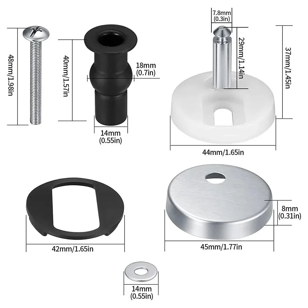 2Pcs Quick Release Toilet Seat Fixings Universal Toilet Seat Hinges Top Fittings For WC Toilet Blind Holes Bathroom Accessories Shoppers Synchrony