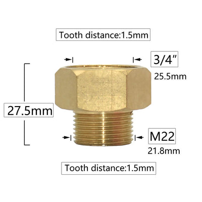 Brass 3/8 1/2 3/4" To M14 M18 M22 Male Female Thread Connector Cleaning Machine Faucet Bathroom Kitchen Copper Fittings Shoppers Synchrony