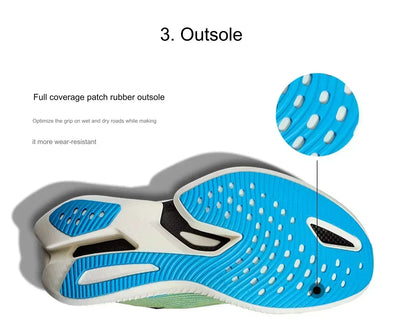 SALUDAS Original Carbon Plate Speed Running Shoes Men and Women Outdoor Road Marathon Shoes Elastic Cushioning Casual Sneakers Shoppers Synchrony