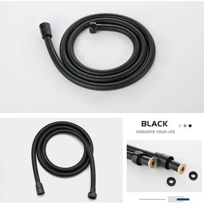 High Quality Black White Shower Hose Bathroom Fitting Stainless Steel Bath Tube 150CM Water Pipe Chrome Burshed Gold Grey Bronze Shoppers Synchrony