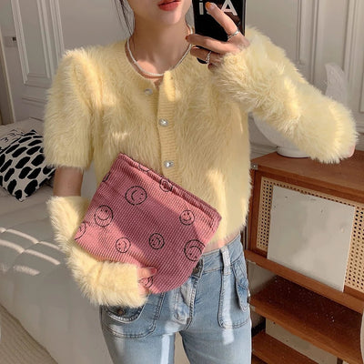 Makeup Bag Large Checkered Cosmetic Bag Capacity Travel Toiletry Bag Cute Makeup Brushes Aesthetic Accessories Storage Bag Shoppers Synchrony