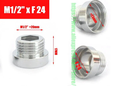 Brass Faucet Adapter1/2'' Male Screw Reducer Straight Fittings To 16 18 20 22 24 26 28 30MM  Kitchen Bathroom Aerator Connectors Shoppers Synchrony