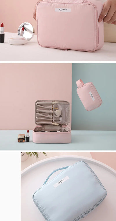 Travel Makeup Bag Water-resistant Toiletry Cosmetic Bag Portable Large Capacity Makeup Box Skincare Toiletry Storage Organizer Shoppers Synchrony