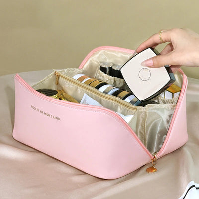 Makeup Organizer Female Toiletry Kit Bag Make Up Case Storage Pouch PU Lady Box, Cosmetic Bag, Organizer Bag For Travel Zip ﻿ Shoppers Synchrony