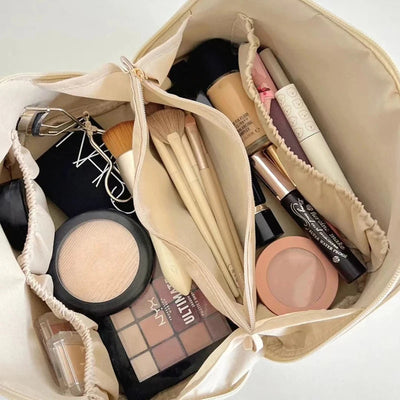 Cosmetic Bag PU Leather Large-capacity Travel Cosmetics Storage Bags Women Portable Handbag Multifunction Waterproof Washing Bag Shoppers Synchrony