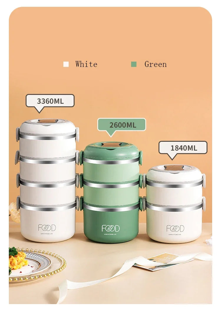 Bento Lunch Box Japanese Multilayer Stainless Steel Bento Box Food Container Storage Portable Thermos Food Jar Kid Bento Box Shoppers Synchrony