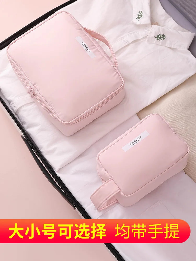 Ladies Portable High Appearance Index Cosmetic Bag Large-capacity Travel Washing Bag Three-dimensional Makeup Storage Bag Shoppers Synchrony