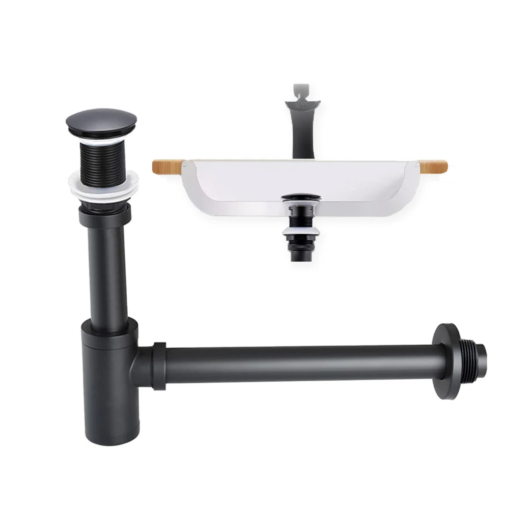 Black Bathroom Basin Bottle Trap Sink Waste Siphon Pipe Kits Toilet Deodorization Insect Stopper Drain Fittings Bathroom Basin Shoppers Synchrony