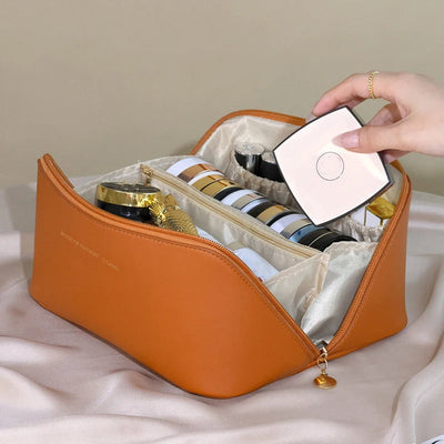 Makeup Organizer Female Toiletry Kit Bag Make Up Case Storage Pouch PU Lady Box, Cosmetic Bag, Organizer Bag For Travel Zip ﻿ Shoppers Synchrony