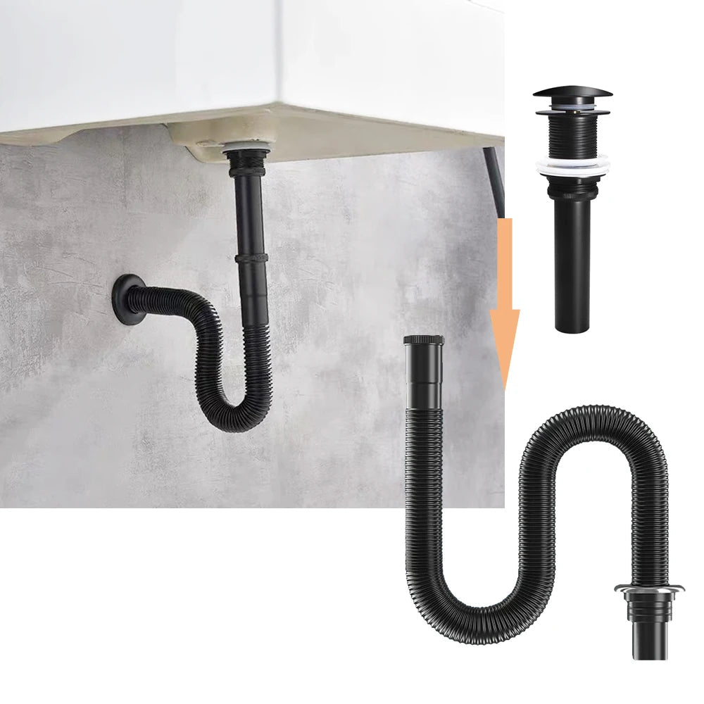 Brass Retractable Drain Hose Bathroom Sink Flexible Drainpipe Basin Pop Up Tube Washbasin Wall Floor Flushing Pipe Fittings Shoppers Synchrony