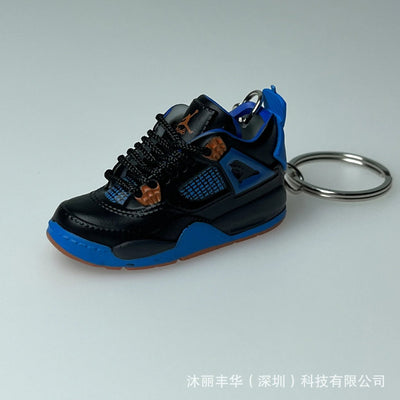 Trend AJ4 keychain Jordan 4 joint sports shoe model schoolbag gift mini AJ4 basketball shoes wholesale pendant Shoppers Synchrony