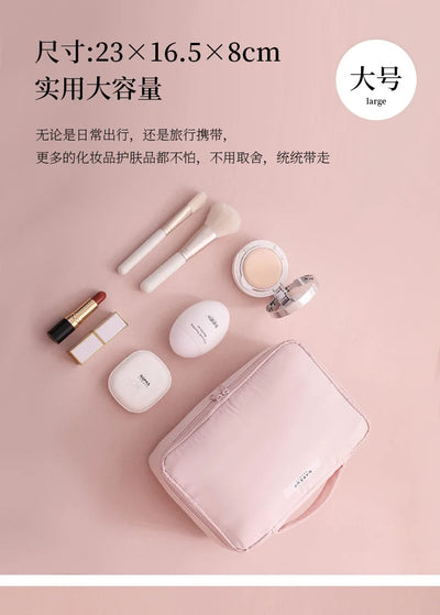 Ladies Portable High Appearance Index Cosmetic Bag Large-capacity Travel Washing Bag Three-dimensional Makeup Storage Bag Shoppers Synchrony