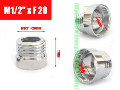 Brass Faucet Adapter1/2'' Male Screw Reducer Straight Fittings To 16 18 20 22 24 26 28 30MM  Kitchen Bathroom Aerator Connectors Shoppers Synchrony