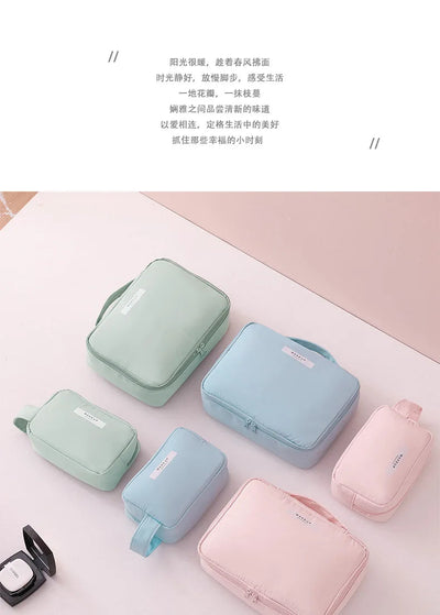 Ladies Portable High Appearance Index Cosmetic Bag Large-capacity Travel Washing Bag Three-dimensional Makeup Storage Bag Shoppers Synchrony