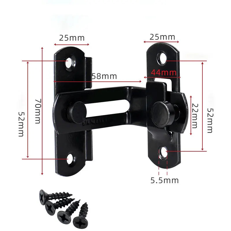 Door Lock Guard Latch Bolt 90°/180° Stainless Steel Toggle Latch Sliding Barn Door Lock Wine Cabinet Closet Right Angle Lock Shoppers Synchrony