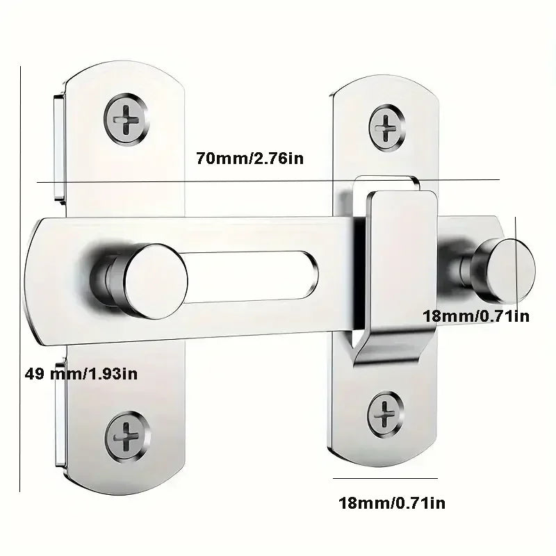 1Pcs Stainless Steel Sliding Barn Door Lock Hardware Gate Latches, Window Closet, Matte Black Silvery Shoppers Synchrony