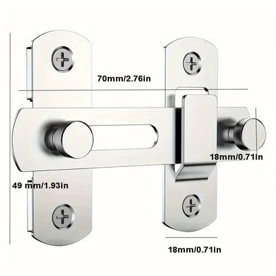 1Pcs Stainless Steel Sliding Barn Door Lock Hardware Gate Latches, Window Closet, Matte Black Silvery Shoppers Synchrony