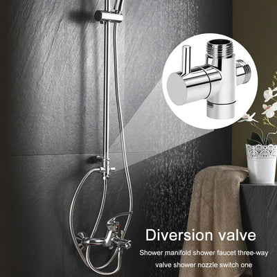 G1/2 Shower Diverter Valve Three-Way ABS Shower Arm Adapter Faucet Switch Valve Inlet Pipe Fittings Faucet Bathroom Tool Shoppers Synchrony