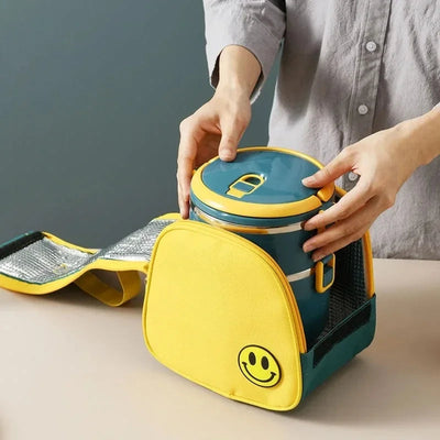 Portable Lunch Box Thermo Insulation Bento Thermos Containers Bento Bag Food Warmer for Kids Food Containers Shoppers Synchrony