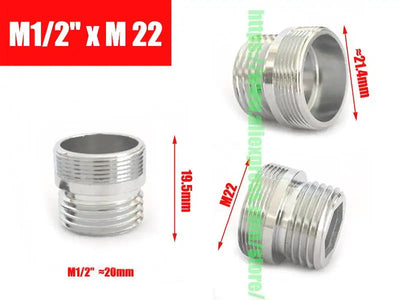 Brass Faucet Adapter1/2'' Male Screw Reducer Straight Fittings To 16 18 20 22 24 26 28 30MM  Kitchen Bathroom Aerator Connectors Shoppers Synchrony