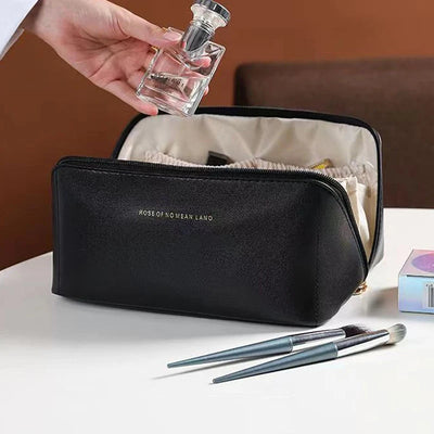 Cosmetic Bag PU Leather Large-capacity Travel Cosmetics Storage Bags Women Portable Handbag Multifunction Waterproof Washing Bag Shoppers Synchrony