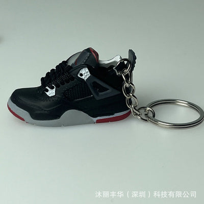 Trend AJ4 keychain Jordan 4 joint sports shoe model schoolbag gift mini AJ4 basketball shoes wholesale pendant Shoppers Synchrony