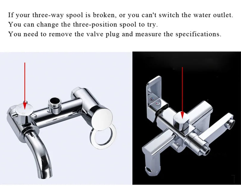 26MM Shower Faucet Ceramic Spool/Shower Sprinkler Water Separator 2-Hole Diversion Valve Core/Bathroom Accessories fittings Shoppers Synchrony