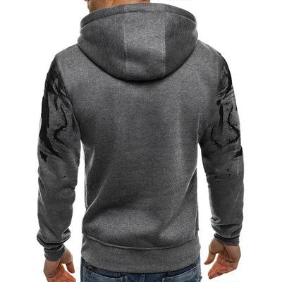Gradient Print Men's Pullover Hooded Sweatshirt Spring Autumn Daily Fitness Sportswear Fashion Casual Hoodies Loose Clothing Shoppers Synchrony