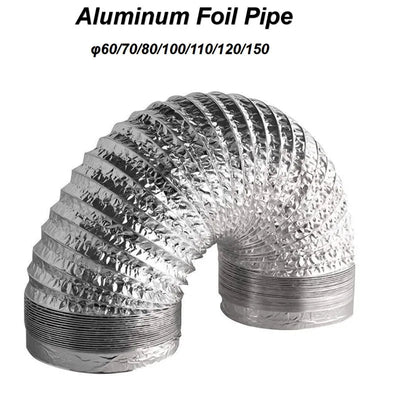 ∅60-150mm Dryer PVC Aluminum Foil Smoke Tube Flexible Ventilation Duct for Kitchen Bathroom Extractor Fitting Pipe Shoppers Synchrony