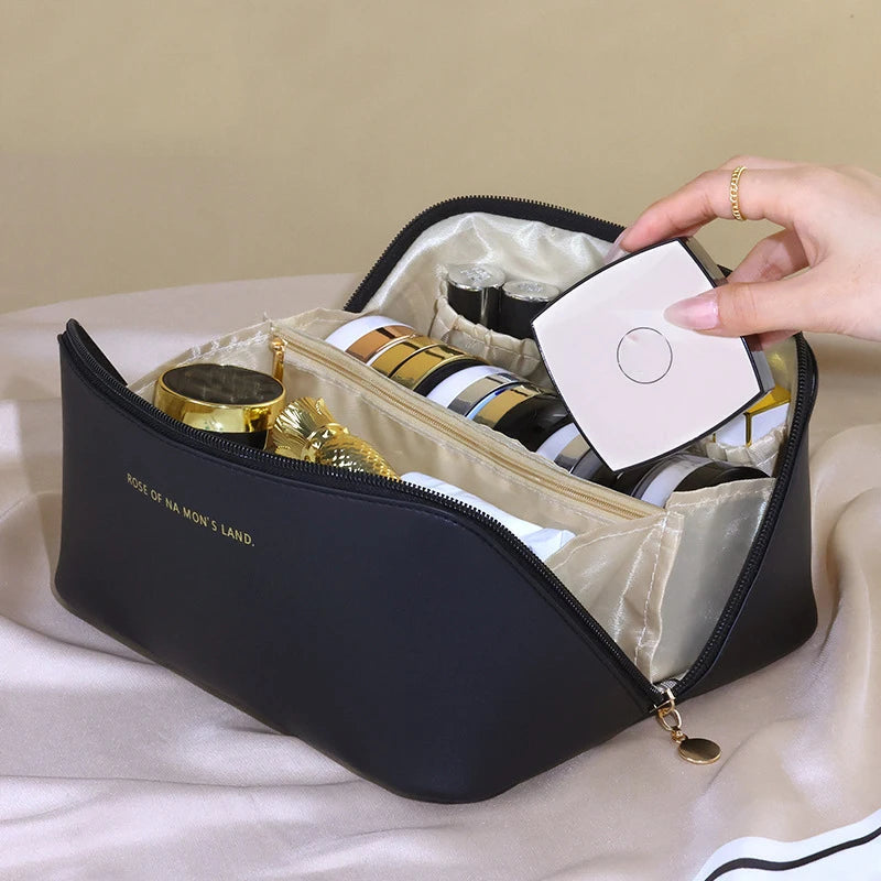 Makeup Organizer Female Toiletry Kit Bag Make Up Case Storage Pouch PU Lady Box, Cosmetic Bag, Organizer Bag For Travel Zip ﻿ Shoppers Synchrony