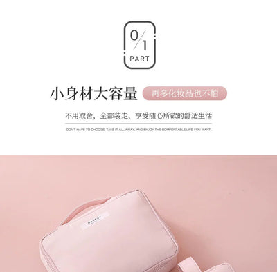 Ladies Portable High Appearance Index Cosmetic Bag Large-capacity Travel Washing Bag Three-dimensional Makeup Storage Bag Shoppers Synchrony