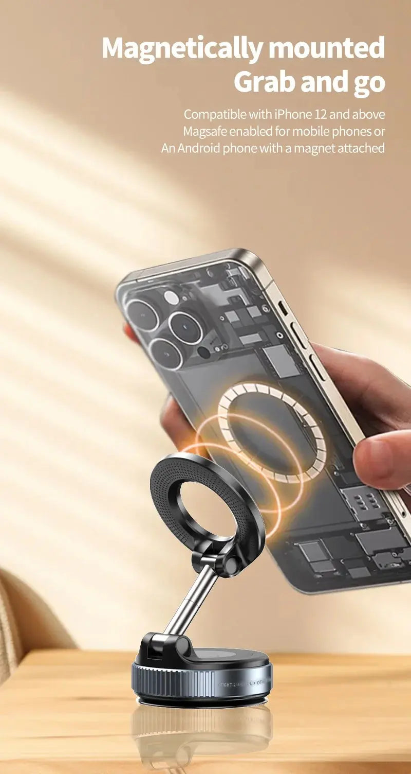 📱 K007 Magnetic Phone Holder – Foldable 3-Axis Adjustable Mount for Car, Desk & Home CJDropshipping
