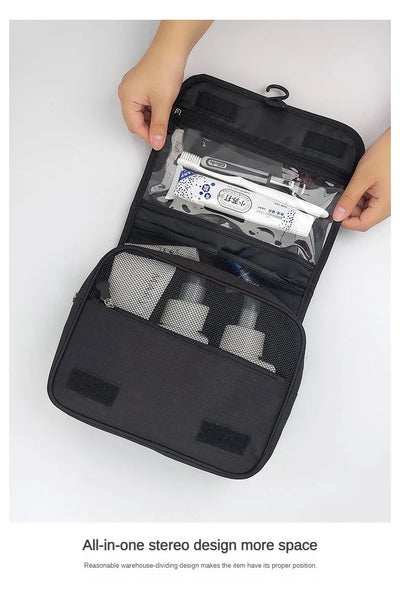 1pc Foldable Toiletry Bag Organizer Hanging Storage Bag Bathroom Makeup Bag Case Travel Dry And Wet Separation Cosmetic Bag Shoppers Synchrony