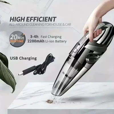 Portable Wireless Vacuum Cleaner Powerful Suction Rechargeable Handheld Vacuum Cleaner Quick Charge for Car Home Pet Hair Stone's Store