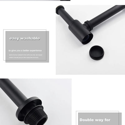 Black Bathroom Basin Bottle Trap Sink Waste Siphon Pipe Kits Toilet Deodorization Insect Stopper Drain Fittings Bathroom Basin Shoppers Synchrony