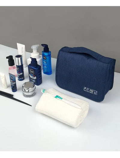 1pc Foldable Toiletry Bag Organizer Hanging Storage Bag Bathroom Makeup Bag Case Travel Dry And Wet Separation Cosmetic Bag Shoppers Synchrony