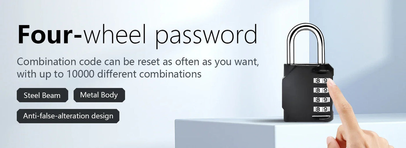 Clearance_Customs Padlock Password Locks 4 Digit Waterproof Outdoor Lock For Door Suitcase Bag Package Cabinet Locker Window_Con Shoppers Synchrony