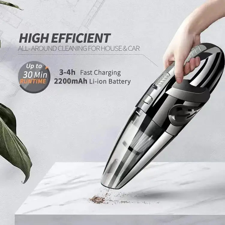 Portable Wireless Vacuum Cleaner Powerful Suction Rechargeable Handheld Vacuum Cleaner Quick Charge for Car Home Pet Hair Stone's Store