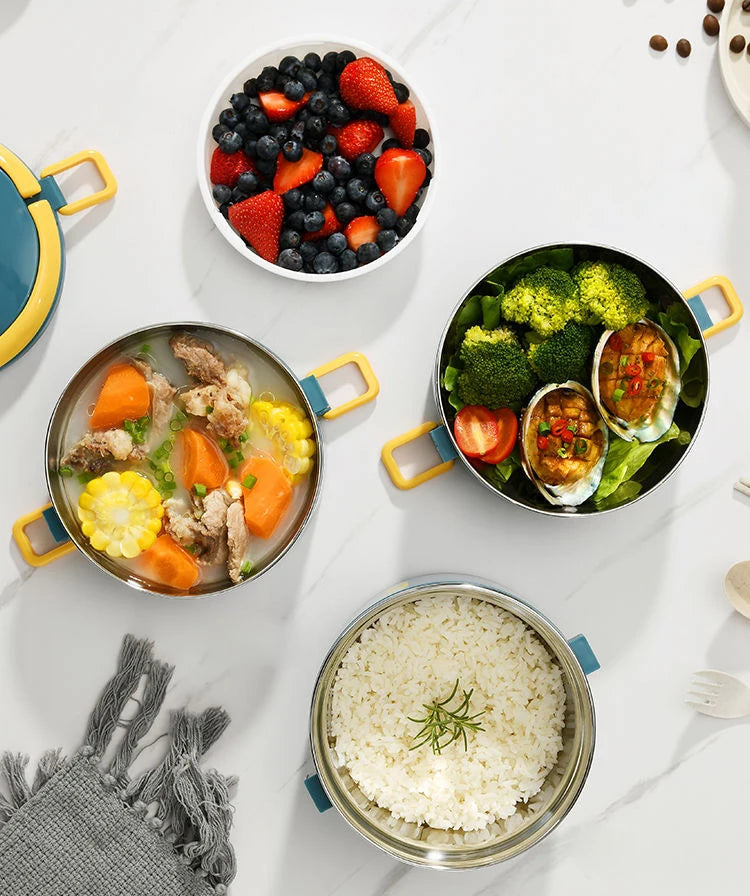 Portable Lunch Box Thermo Insulation Bento Thermos Containers Bento Bag Food Warmer for Kids Food Containers Shoppers Synchrony