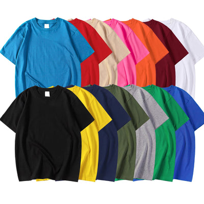 New Candy Color 100% Cotton T-Shirts Men Women 14 Colors Oversized Short Sleeves High Quality Brand Tee Clothing Soft T Shirts Shoppers Synchrony