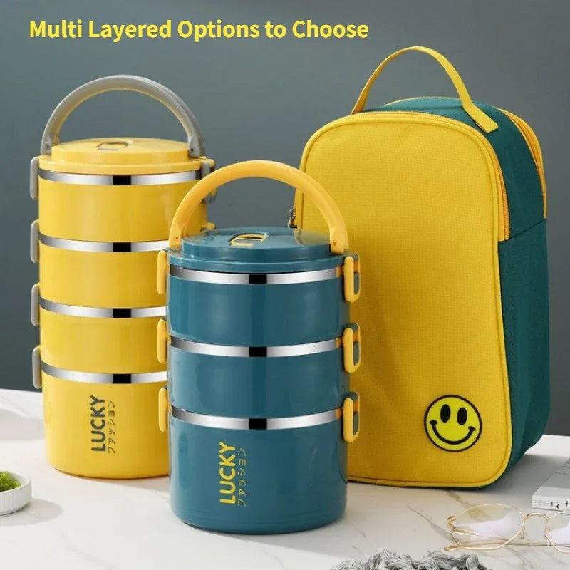 Portable Lunch Box Thermo Insulation Bento Thermos Containers Bento Bag Food Warmer for Kids Food Containers Shoppers Synchrony